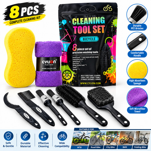 Bike cleaning brush set - brush,