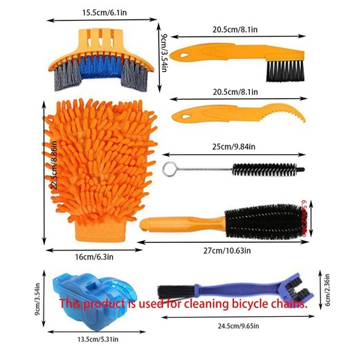 Bike cleaning brush set - bike, 8